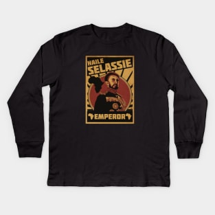 King Selassie I Cover Page Kids Long Sleeve T-Shirt